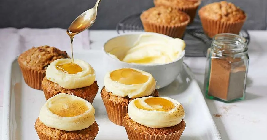 Spiced parsnip & maple muffins