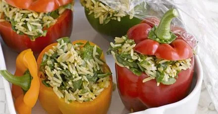 Spiced pepper pilafs