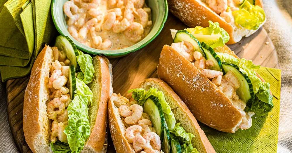 Spiced prawn cocktail subs