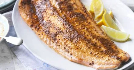 Spiced roast side of salmon