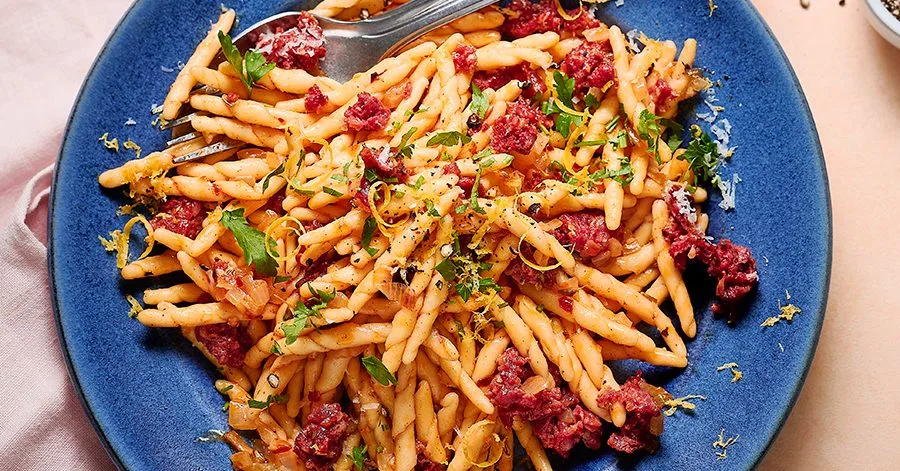 Spicy merguez pasta