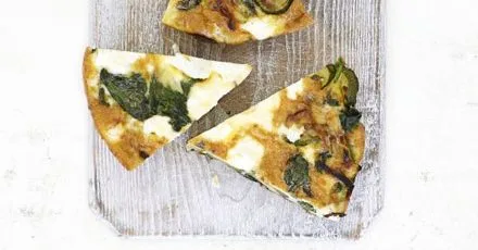 Spinach & courgette frittata