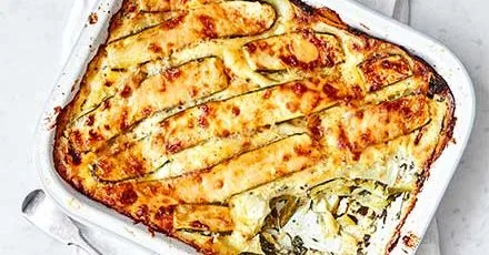 Spinach & courgette lasagne