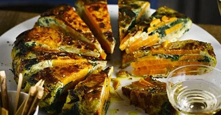Spinach & pepper frittata