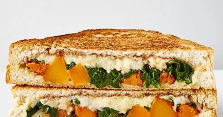 Spinach, squash & tamarind grilled cheese sandwich