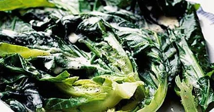 Spring greens with black pepper & crème fraîche