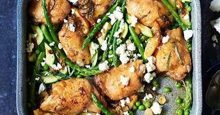 Spring roast chicken