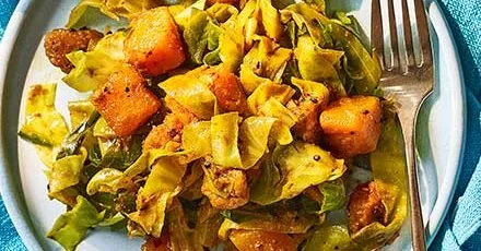Squash & cabbage sabzi
