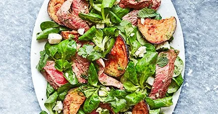 Steak & aubergine salad