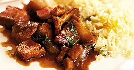 Stir-fry of duck & winter vegetables