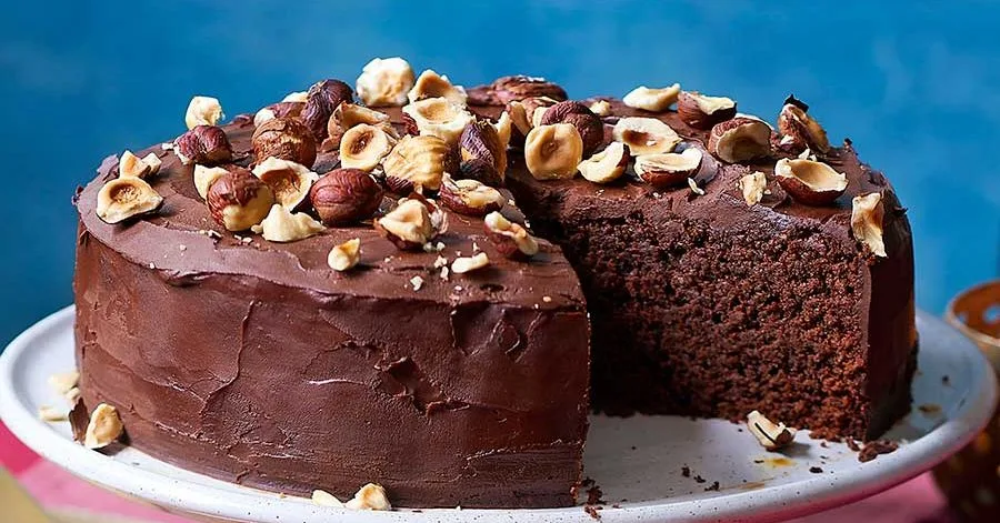 Storecupboard chocolate hazelnut cake