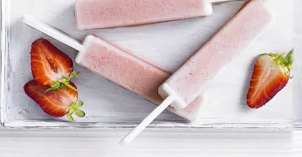 Strawberry milk pops