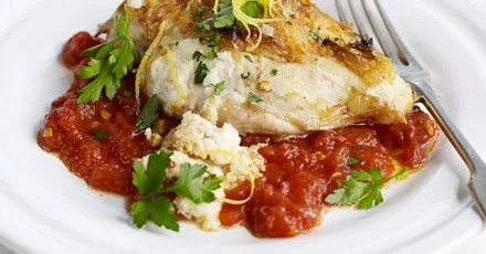 Stuffed chicken with lemon, capers & chilli