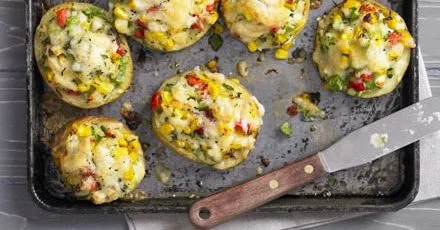 Stuffed jacket potatoes