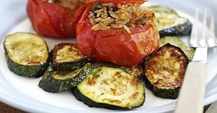 Stuffed summer tomatoes