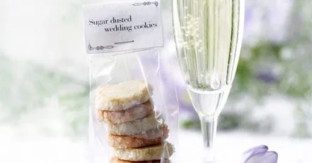 Sugar-dusted wedding cookies