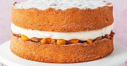 Summer apricot Victoria sponge