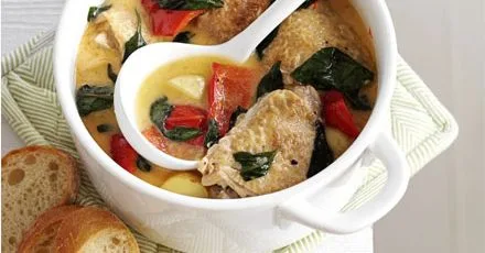Summer chicken & basil stew
