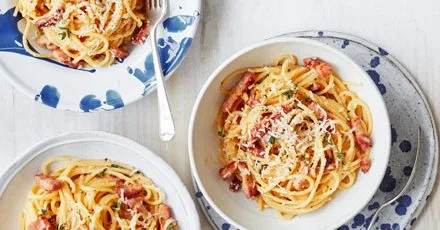 Swede & pancetta spaghetti