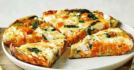 Sweet potato, spinach & feta tortilla