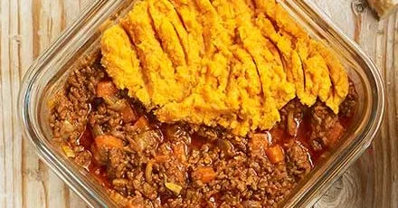 Sweet potato-topped cottage pie