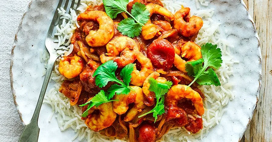 Tamarind prawn curry