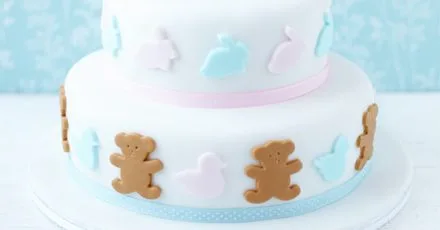 Teddy Christening cake