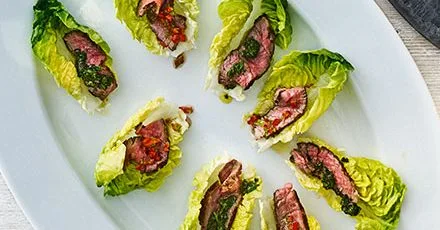Steak lettuce cups