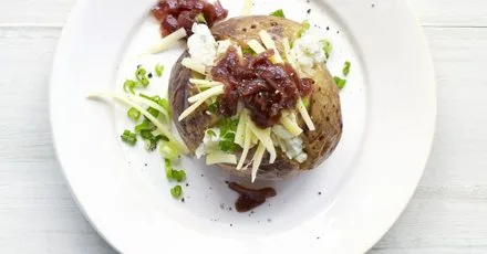 Three cheese & onion jacket potato topper