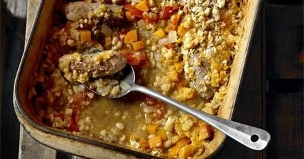 Кассуле з туульськими ковбасками