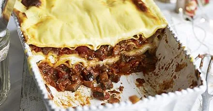 Лазанья з трьома сирами та баклажанами
