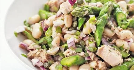 Tuna, asparagus & white bean salad