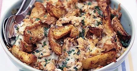 Tuna melt potato wedges