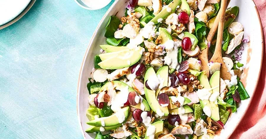 Turkey salad with grapes & walnuts