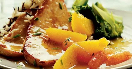 Turkey steaks with citrus & ginger sauce