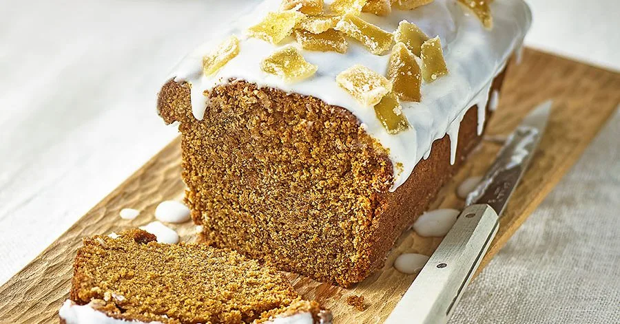 Vegan ginger loaf cake