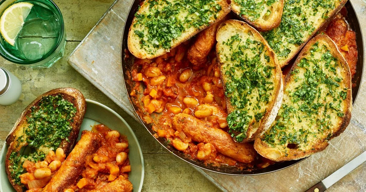 Vegan sausage casserole