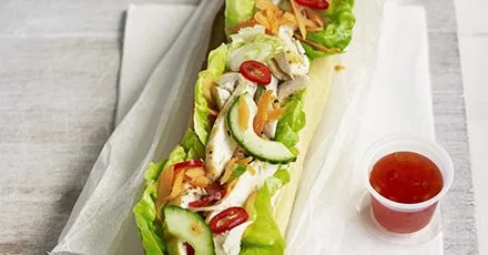 Vietnamese chicken baguettes (Bhan Mi)