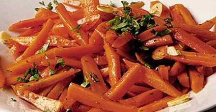 Warm carrot salad with toasted cumin dressing