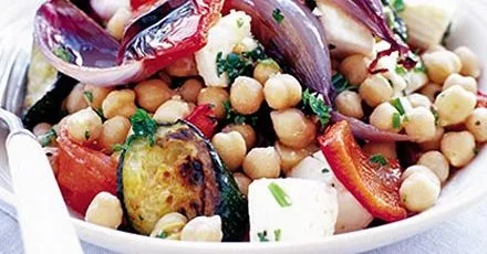 Warm chickpea salad