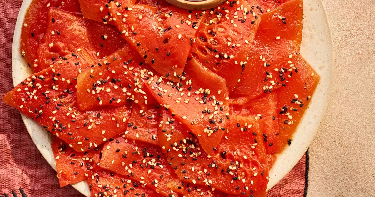 Watermelon sashimi