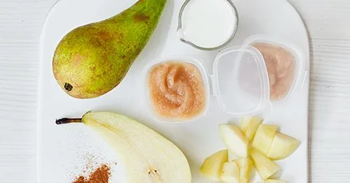 Weaning recipe: Spiced pear purée
