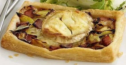 Welsh goat's cheese & leek tart
