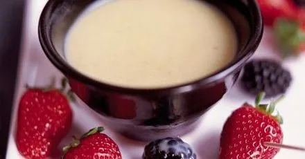 White chocolate fondue