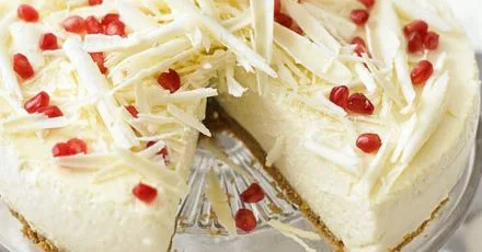White chocolate & ricotta cheesecake