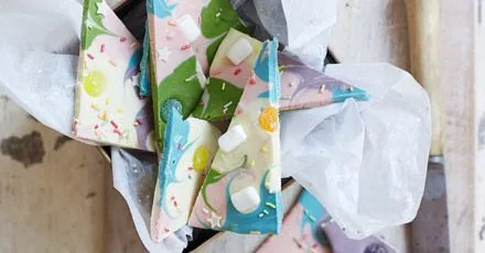 White chocolate unicorn bark