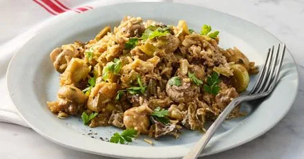 Рис з дикими грибами та рікотою, розмарином і чебрецем