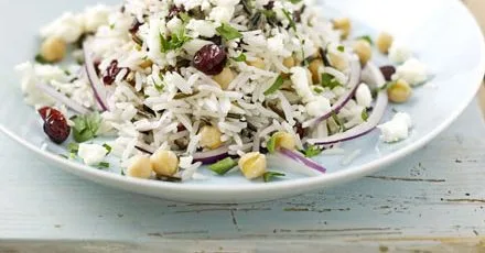 Wild rice & feta salad