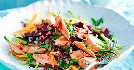 Wild salmon veggie bowl