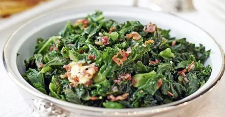 Winter greens with bacon butter
